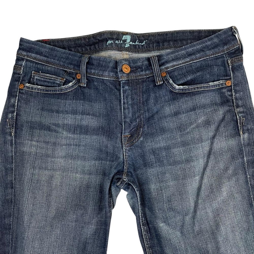 7 For All Mankind Flynt Distressed Bootcut Jeans Sz 29 - Picture 5 of 11